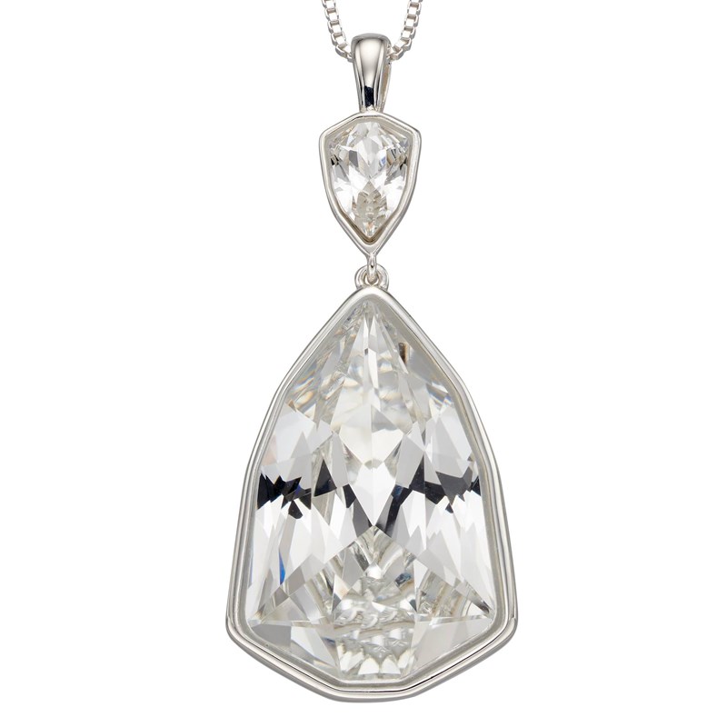 Collier cristal en argent 925/1000