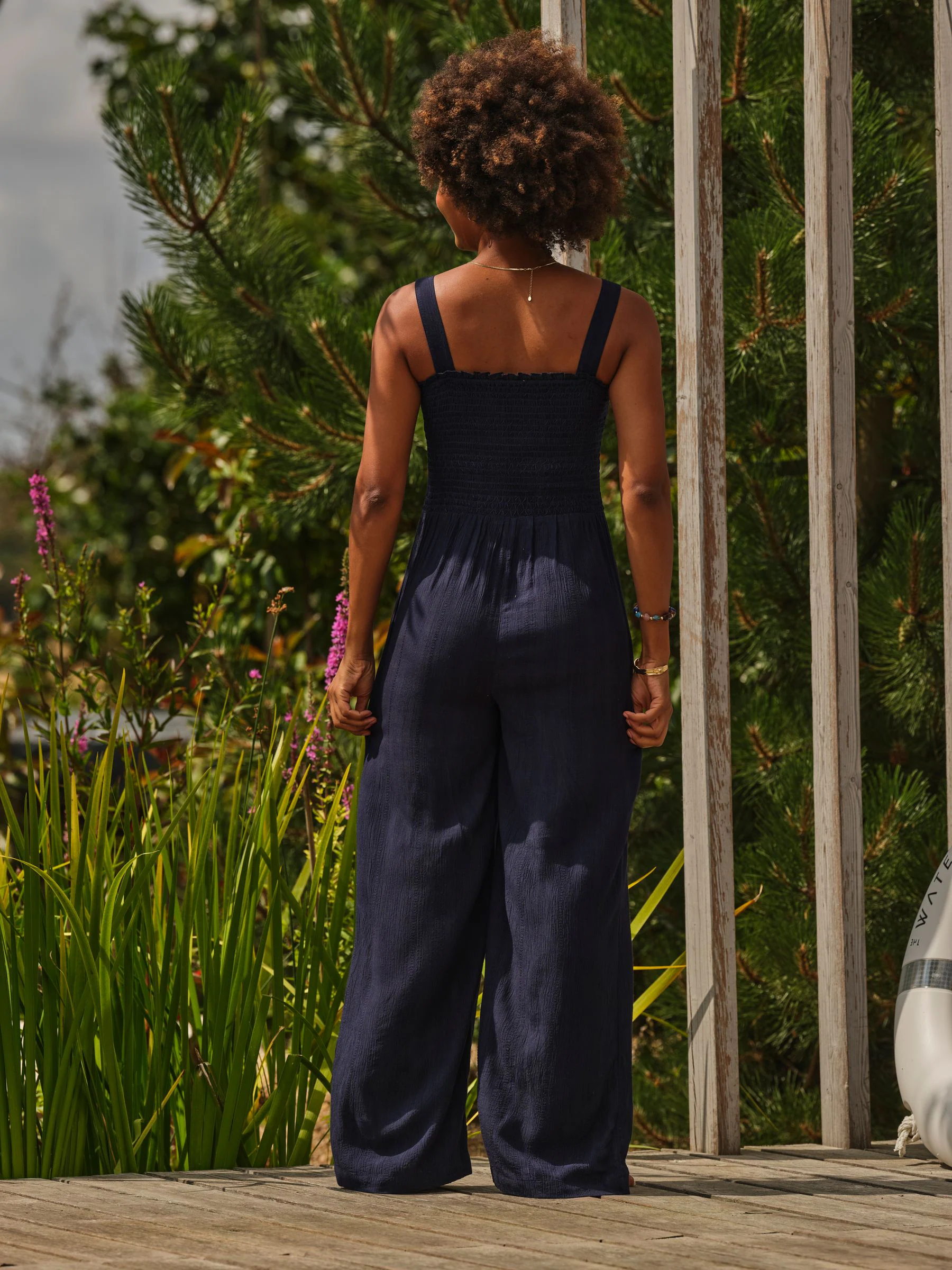 FatFace Beachwear Shirred Jumpsuit