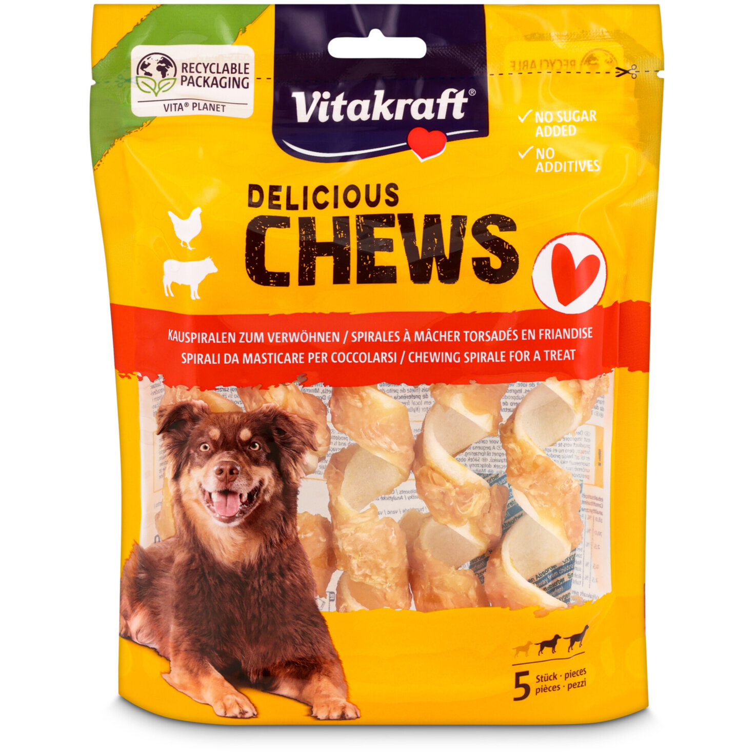 Vitakraft Chews Kauspirale Huhn M 5 Stück