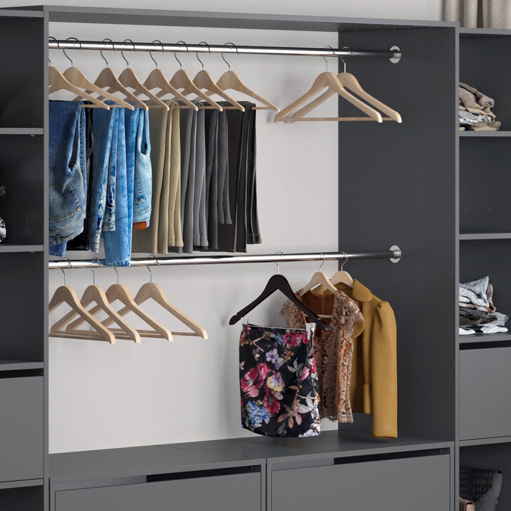 Vicco Kleiderschrank Visit Anthrazit Dielenschrank Flurgarderobe - Offen begehbar (Set XXXL)