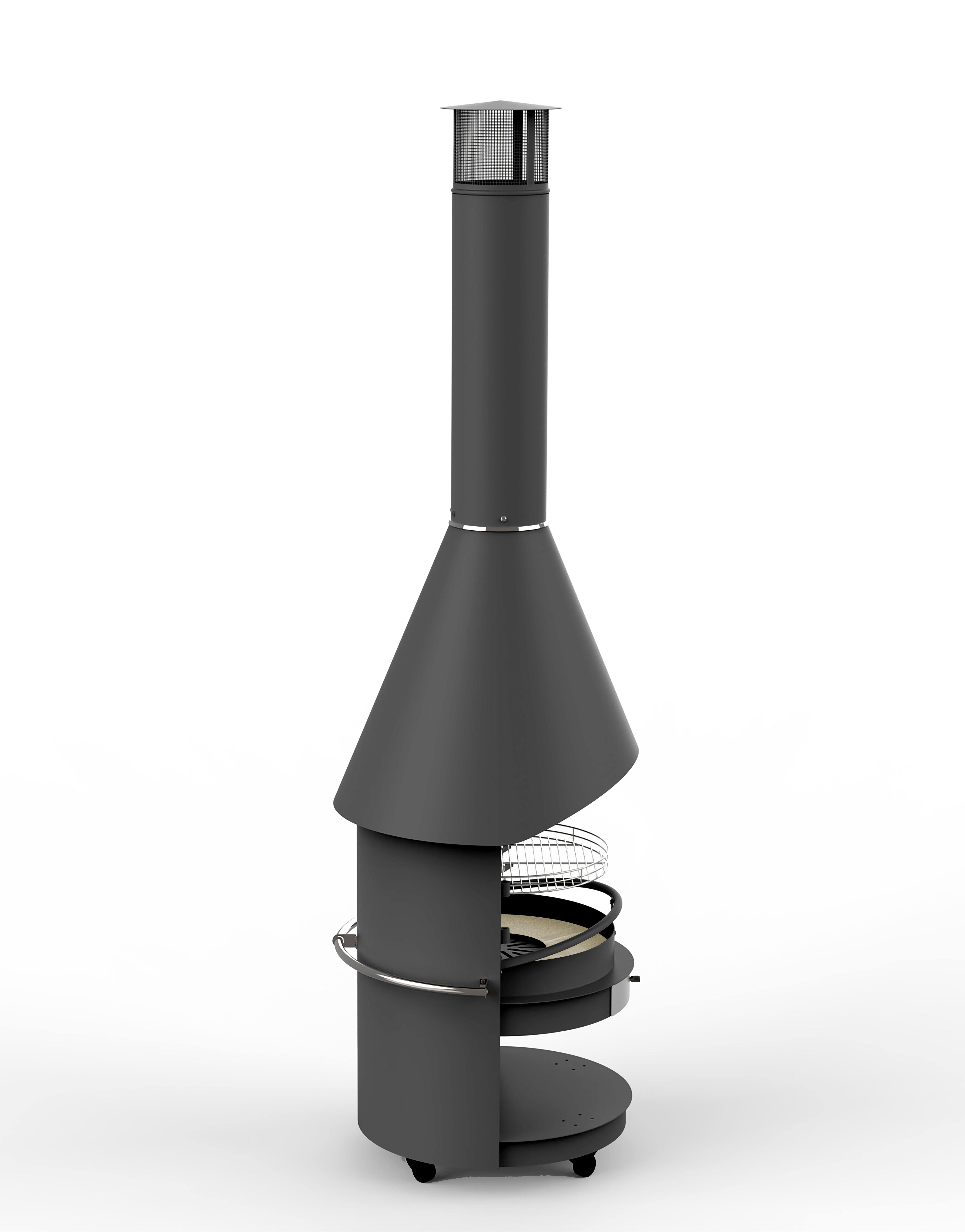asado® Garten-Grillkamin „Fuego“ Ø 70cm - Edelstahl