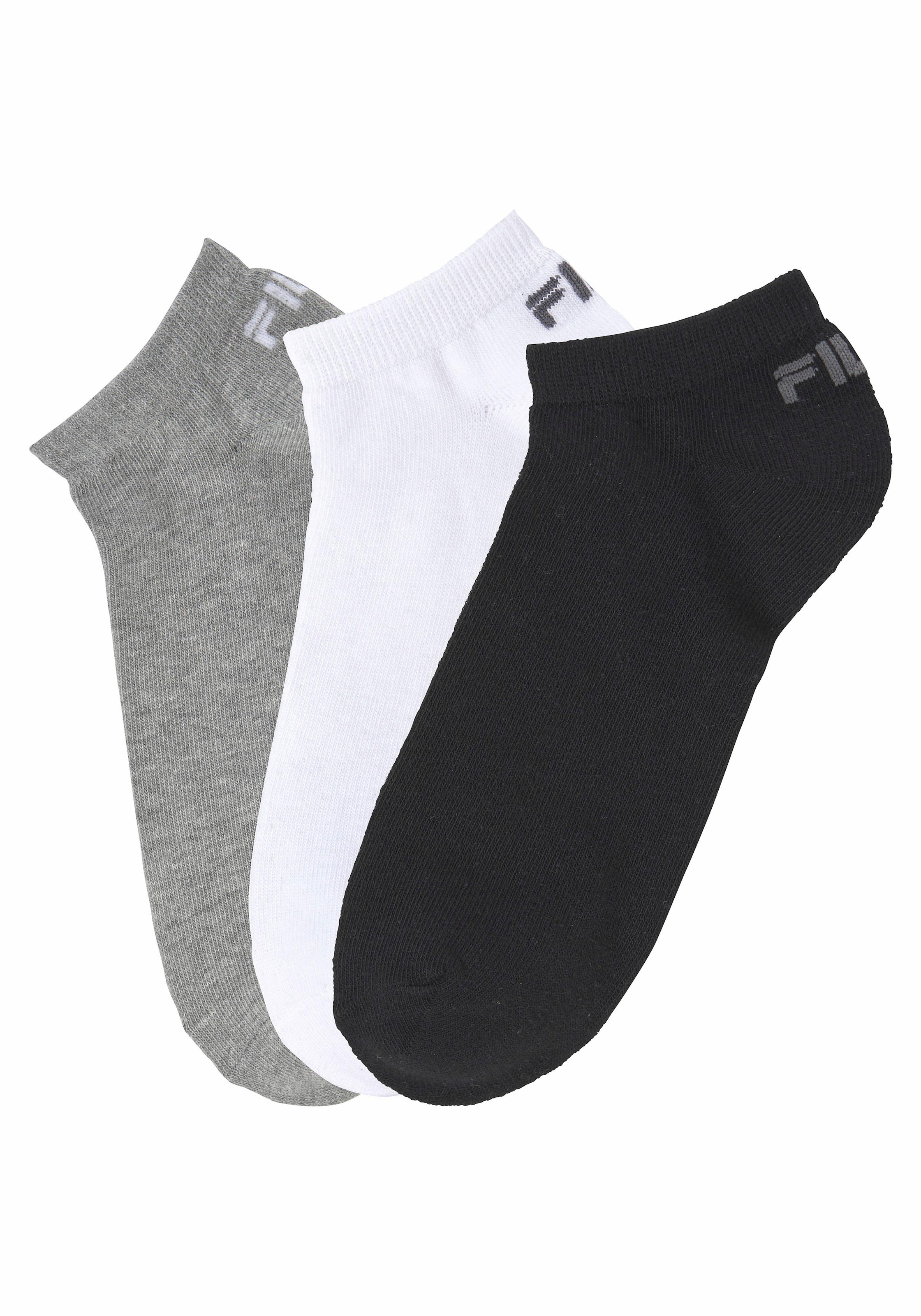 Fila Socken »UNISEX INVISIBLE PLAIN SOCKS« 3 Stk. tlg. mit eingestricktem Logo an der Ferse