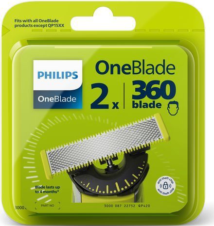 Philips - OneBlade 360 Blade QP420/50 - Vervangmesjes - 2 Stuks