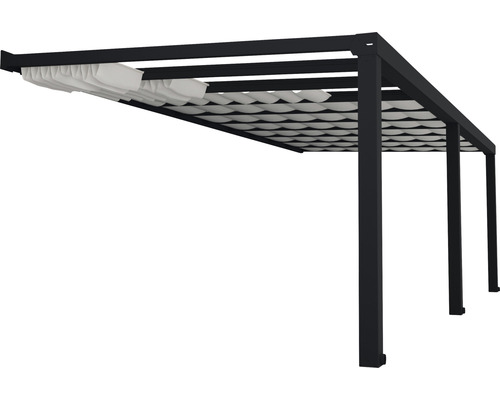 Palram-Canopia kabelspanzonnescherm - schaduwset voor terrasoverkapping Stockholm 740x340 cm (10 stuks 64,5x340 cm) wit