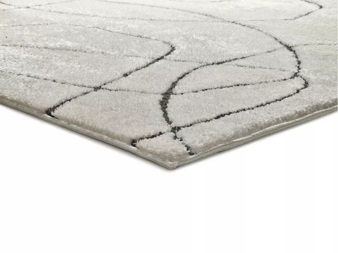 Tapis intérieur - géométrique - blanc - 160 x 230 cm - BLANCHE