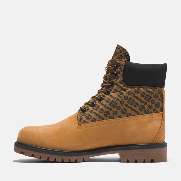 Bota Timberland Heritage de 6 polegadas para homem, na cor amarela.