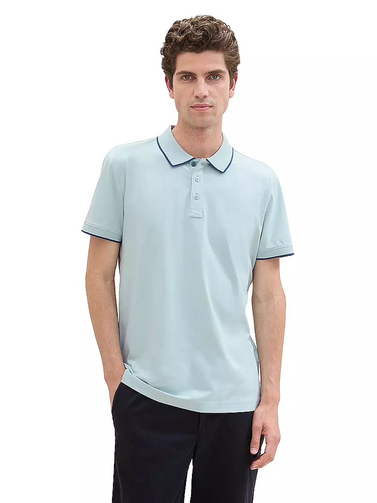 TOM TAILOR Poloshirt hellblau