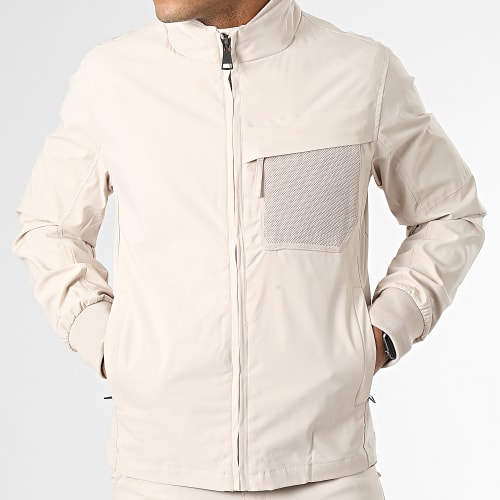 Ensemble Veste Zippée Et Pantalon Cargo Beige