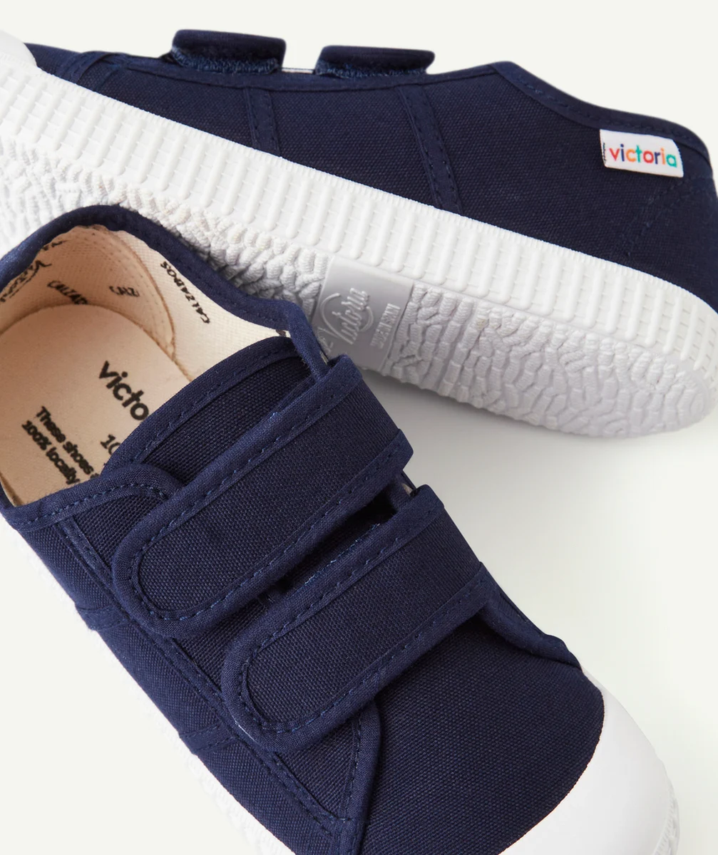 VICTORIABASKETS EN TOILE BLEU MARINE AVEC DOUBLE SCRATCH