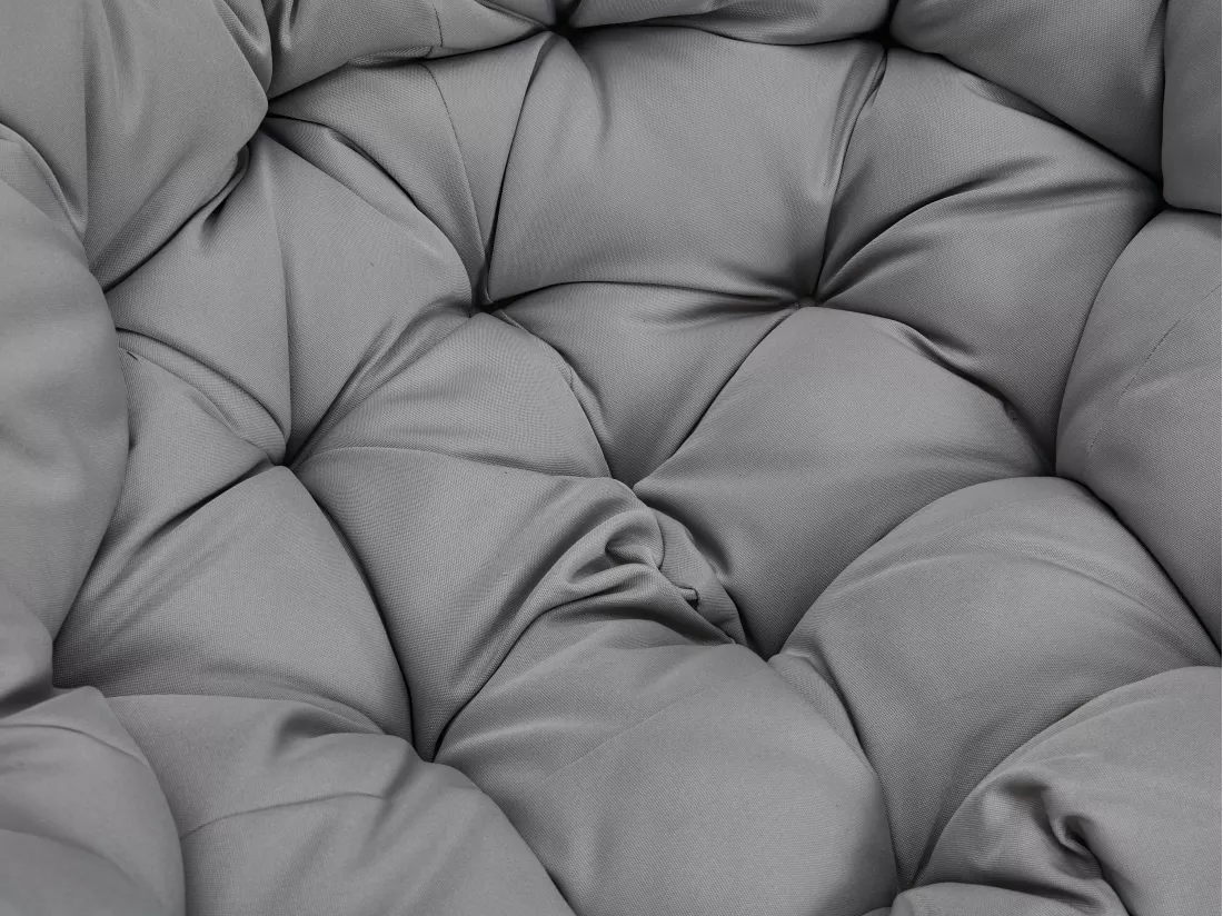 Fauteuil suspendu en résine tressée - Gris - BONTOC de MYLIA