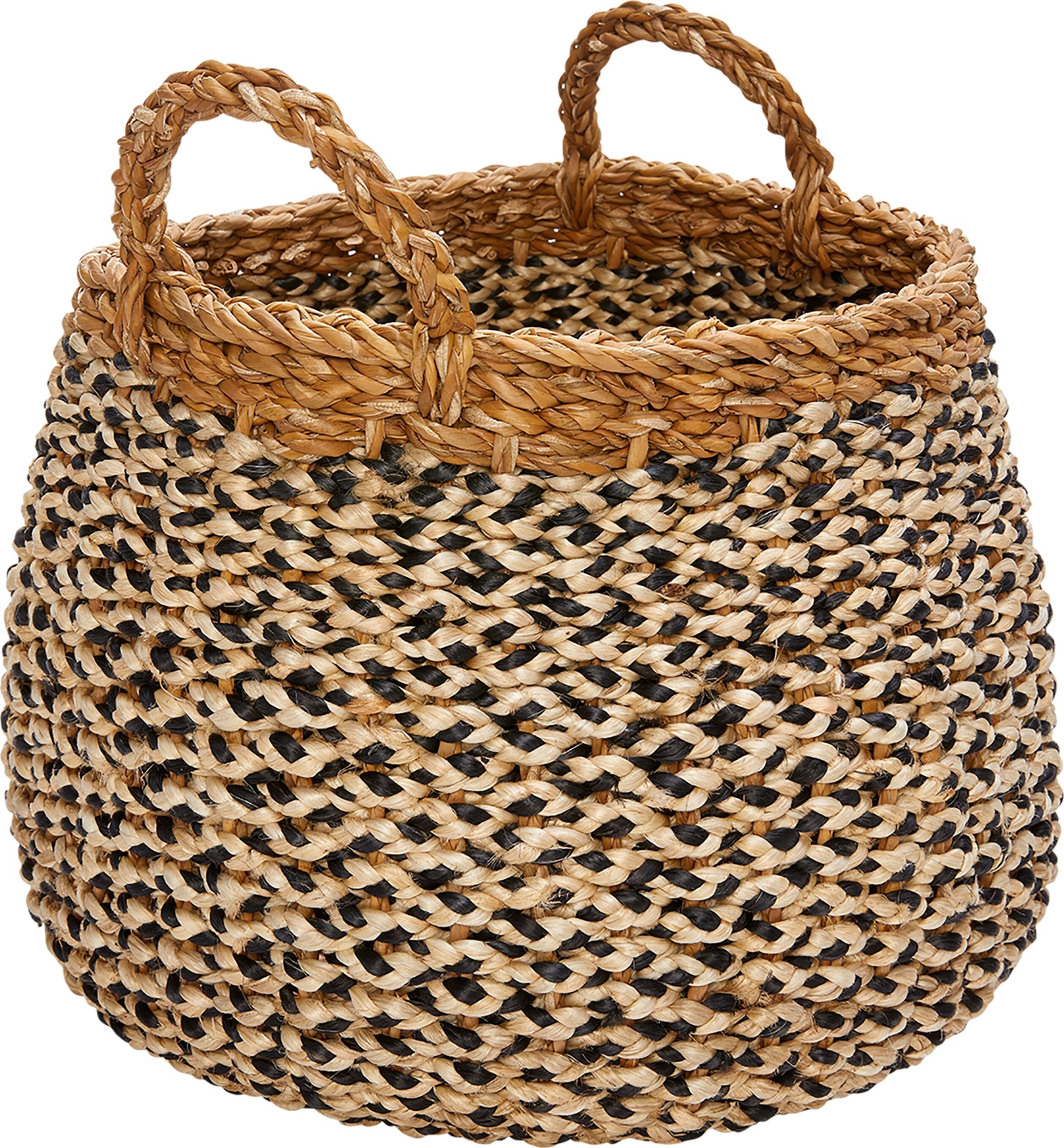 MATHIS Korb - Schwarz / Weiss / B: 31.0 cm x T: 31.0 cm x H: 31.0 cm
