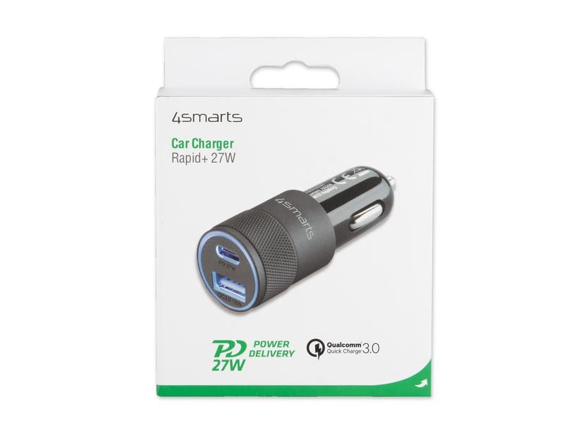 4smarts Autoladegerät Rapid  27W PD   QC 3.0 KFZ-Adapter mit QuickCharge 3.0- und Power Delivery