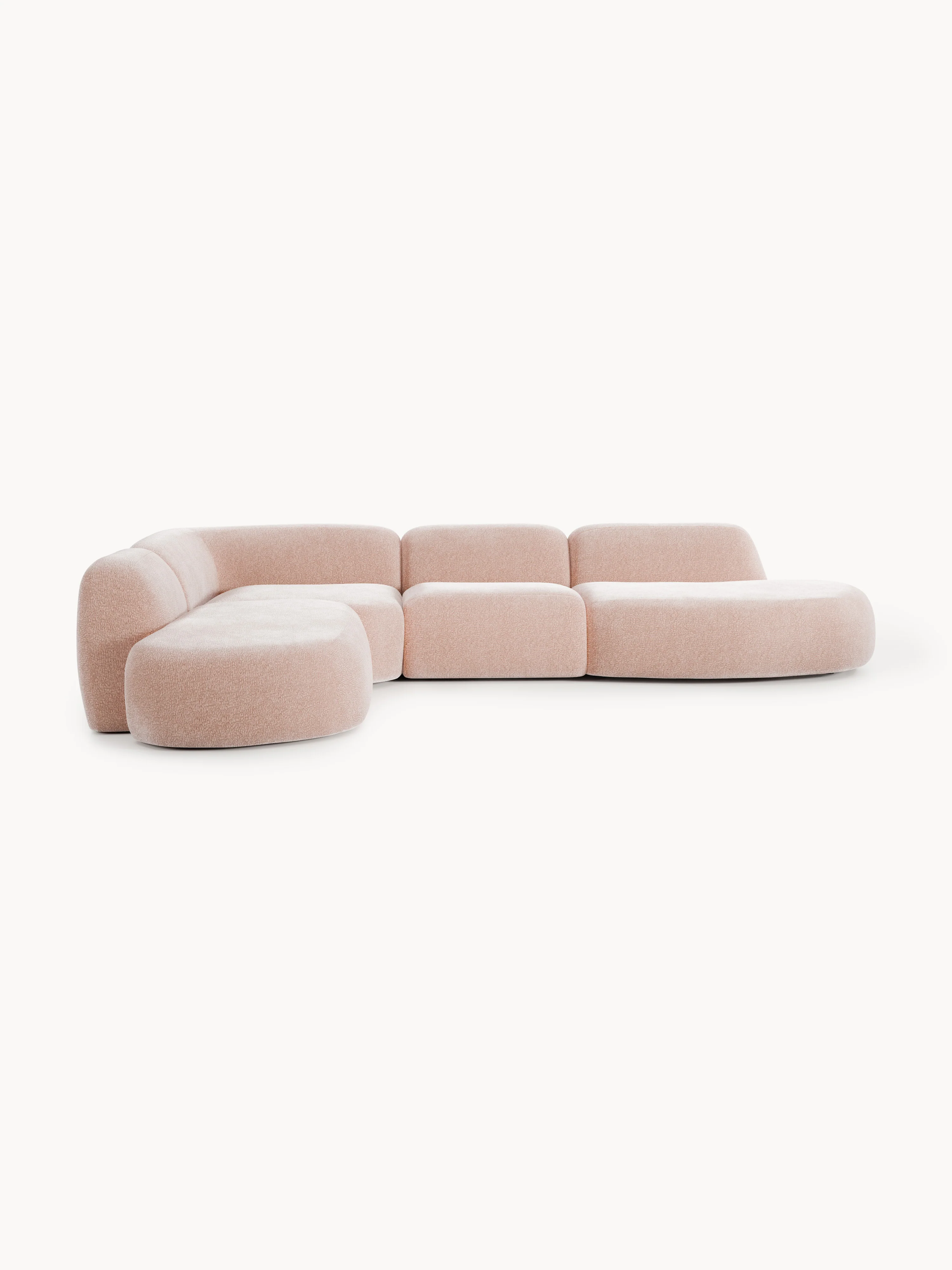 XL modulaire hoekbank Wolke met chaise longue