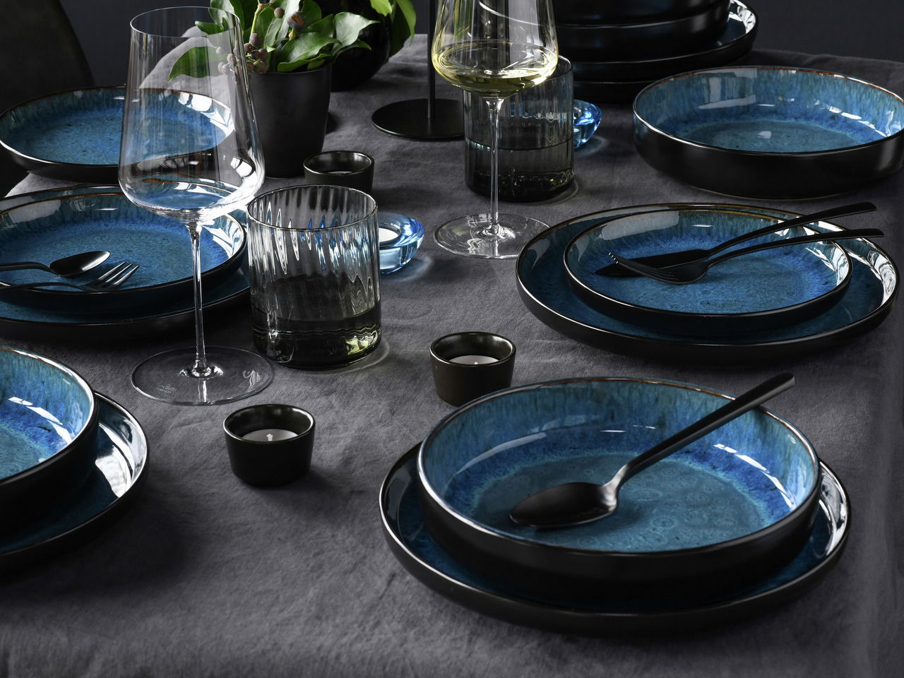 Creatable Tellerset 18-tlg. Blue NORDIC FJORD