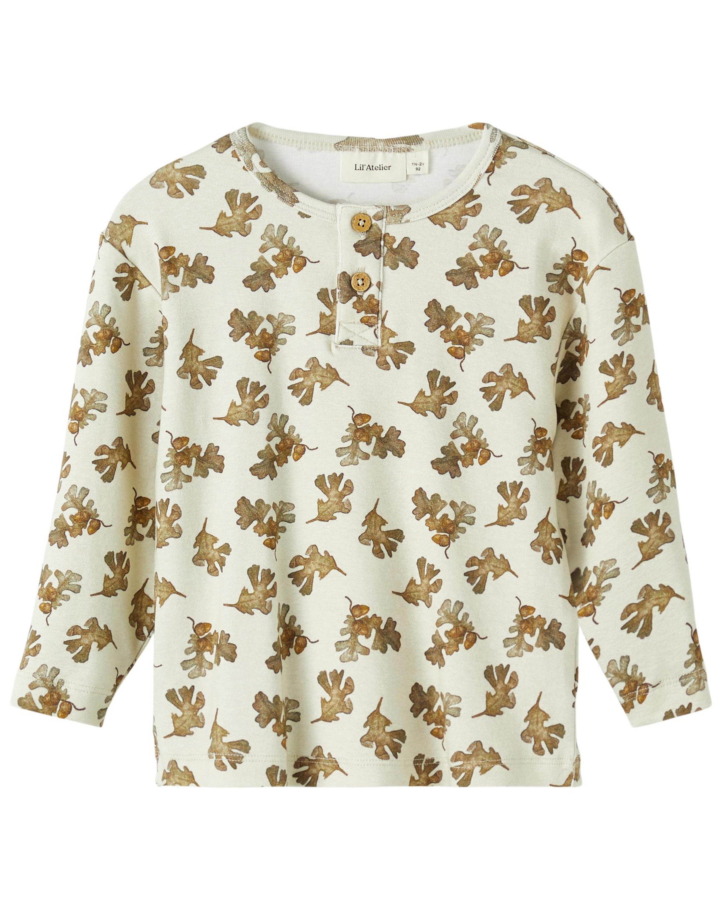Langarmshirt NMMGEO AOP in turtledove