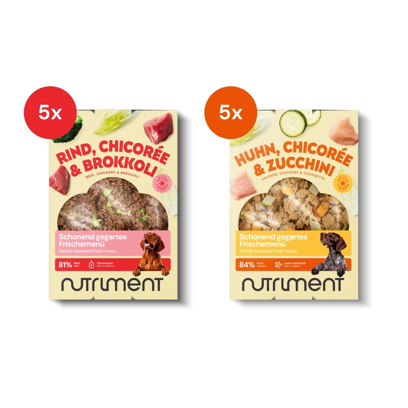 Nutriment Frischemenü Rind & Huhn Probierpaket 10x400g
