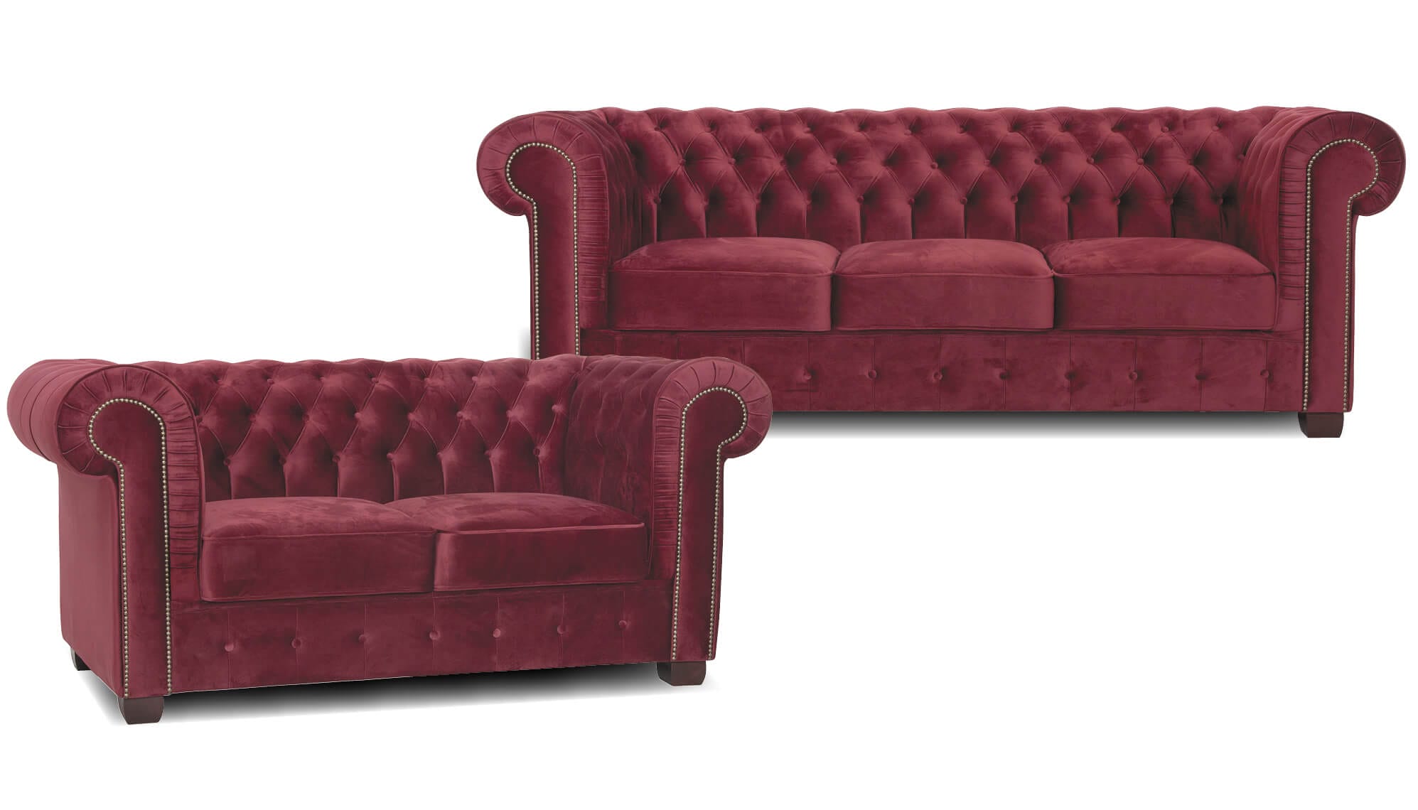 Edinburgh Chesterfield 3-Zits + 2-Zits Bank