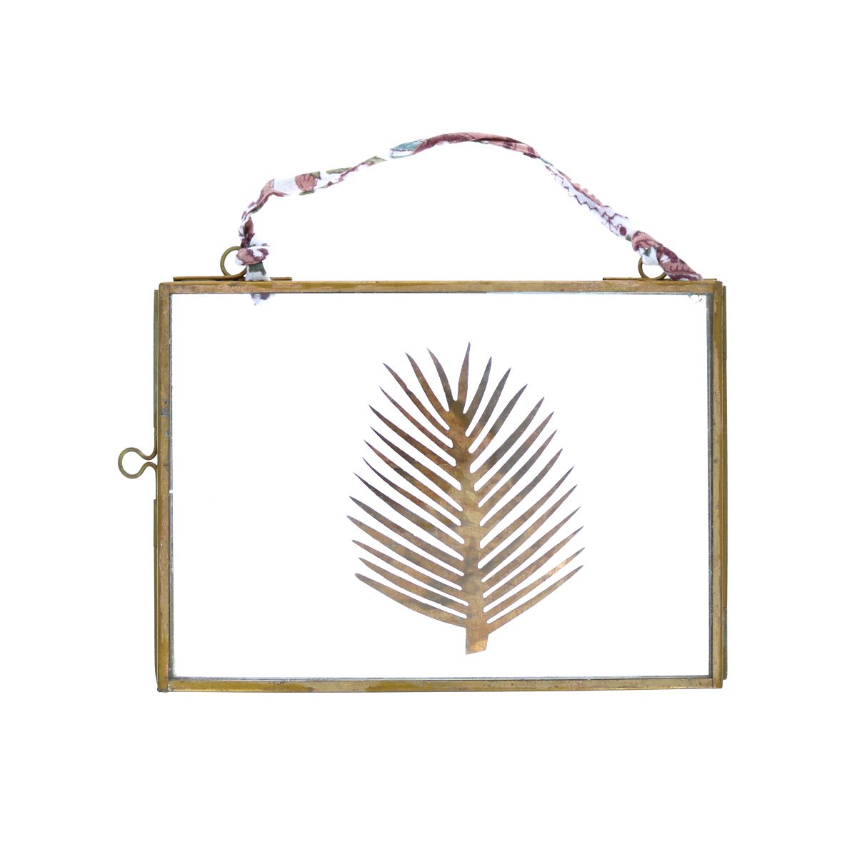Grand cadre doré feuille laiton Atelier jasmin