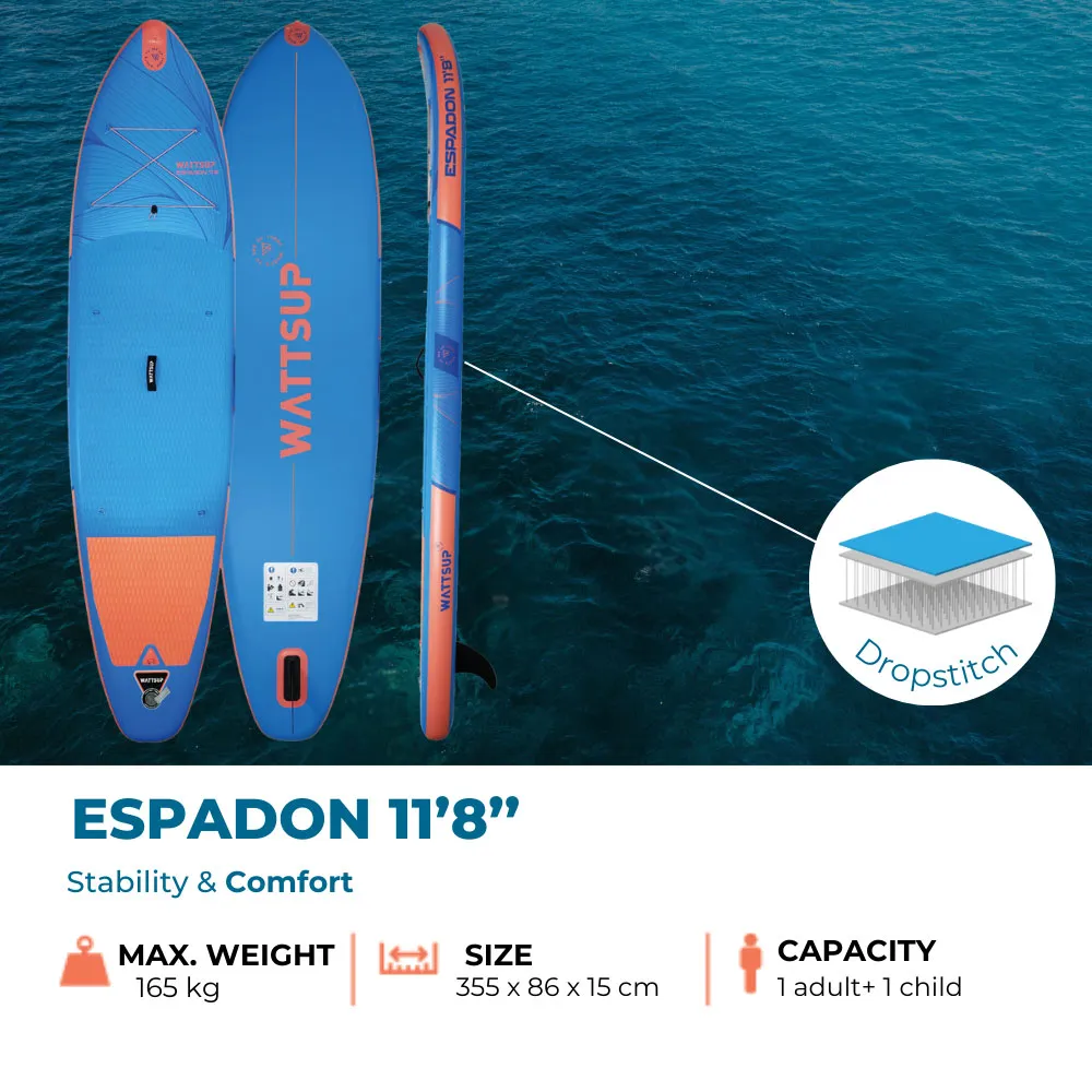 Wattsup Espadon 11.8 Aufblasbares Paddle-Surf-Set