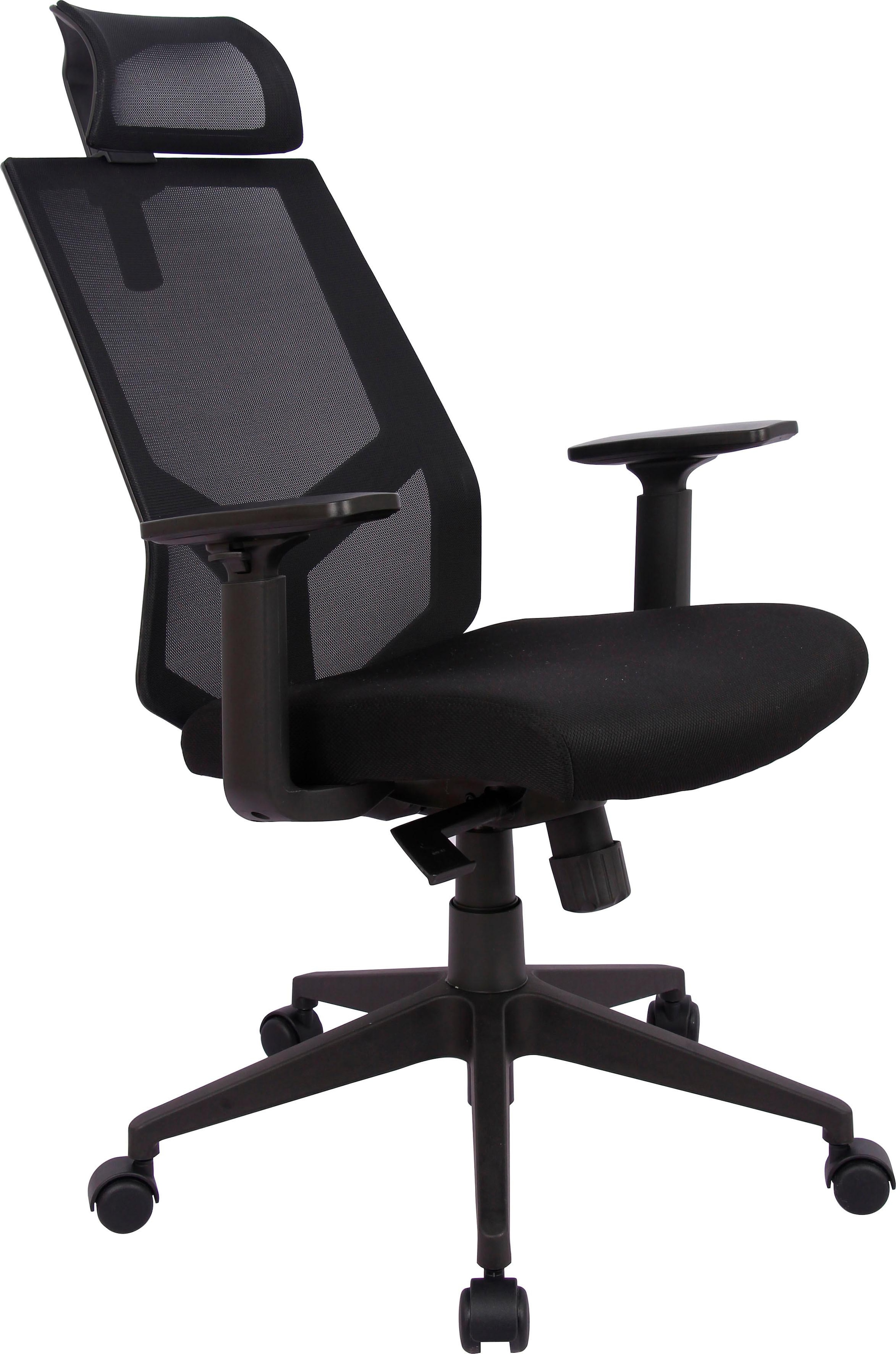 INOSIGN Chefsessel »Netti, Schreibtischstuhl, hochwertige ergonomische Ausstattung« () Kopfstütze, Armlehnen & Rückenlehne verstellbar