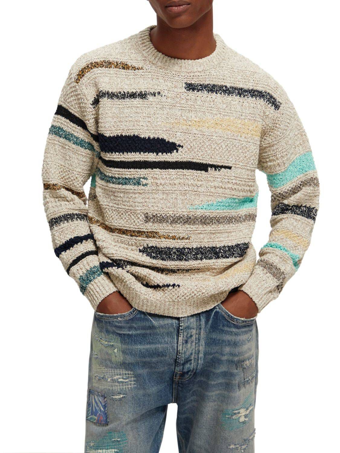Scotch & Soda| Herren Strickpullover MELANGE JACQUARD