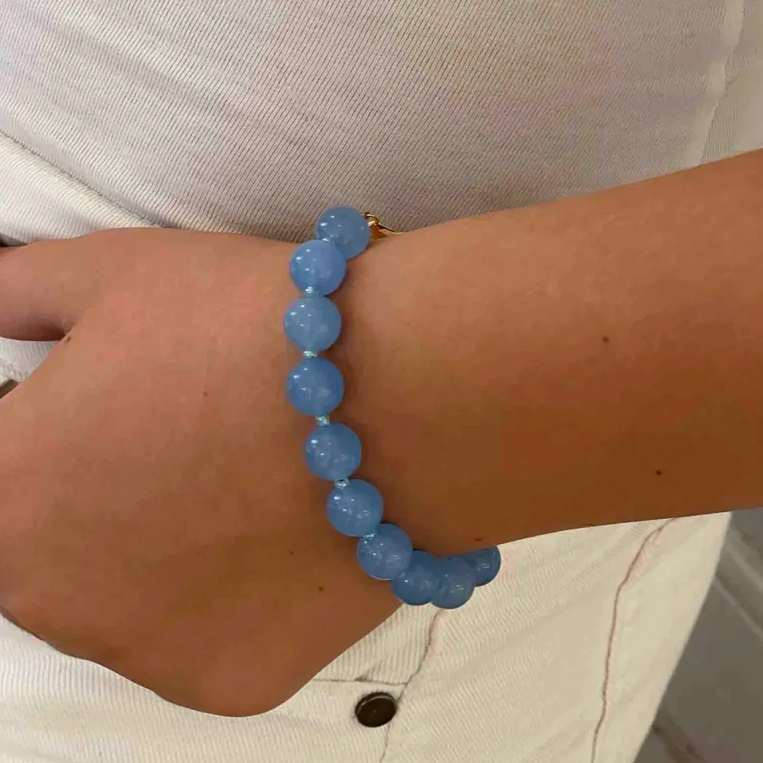 Nuni Copenhagen Jasmin Armbånd 24 kt. Forgyldt Sølv A3118-Blue