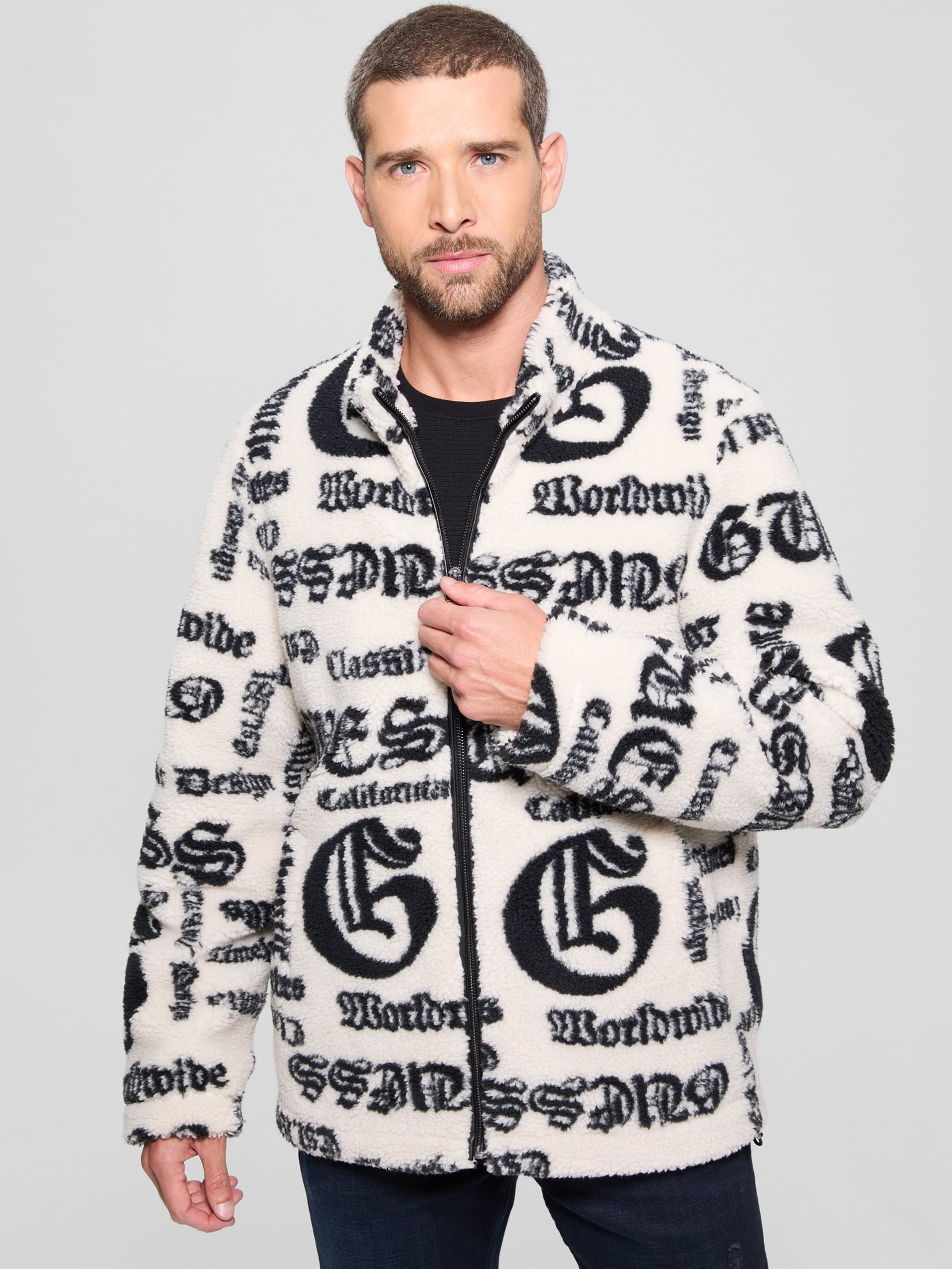 Jaqueta de sherpa jacquard