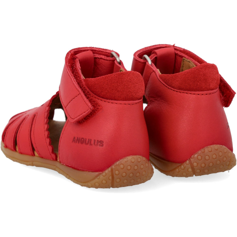 Køb Angulus Red/Red Den Første Sandal Med Udstanset Hjertemønster
