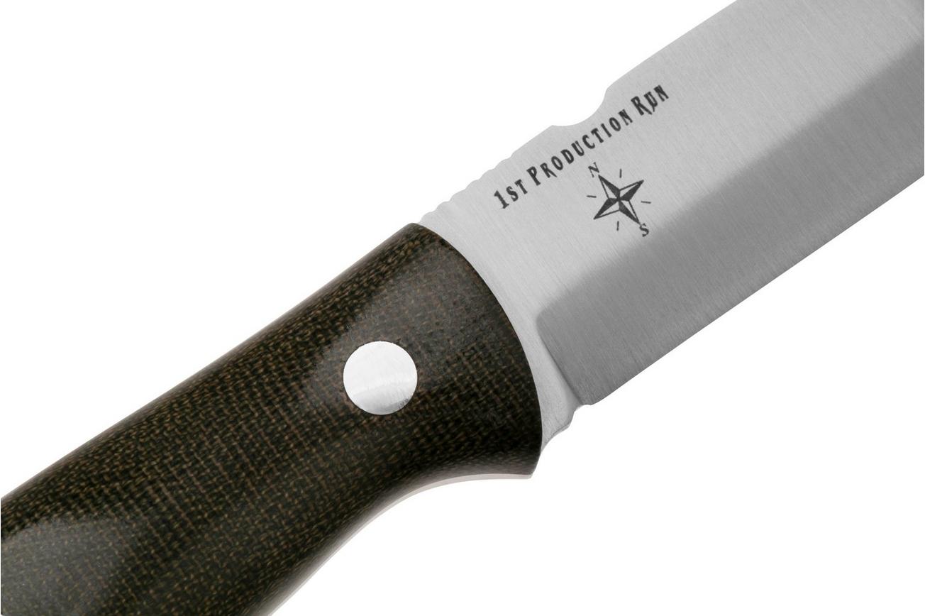 Bark River Euro Bushcrafter 06-186-GCM MagnaCut, Green Canvas Micarta bushcraftmes