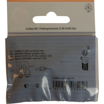 Draadklem verzinkt 6 mm 2 stuks