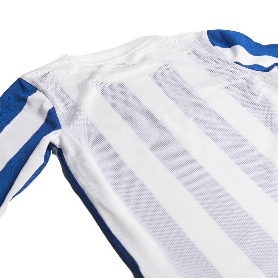 Nike Maillot Dri-FIT Striped Division IV - Blanc/Bleu/Noir Manches Longues Enfant