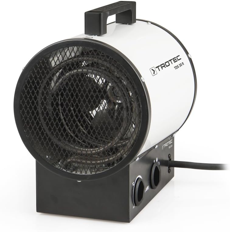 TROTEC Bauheizer TDS 30 R – Heizleistung 2,5 kW / 5 kW – Elektroheizer Luftmenge 580 m³/h – Heizlüfter für große Räume