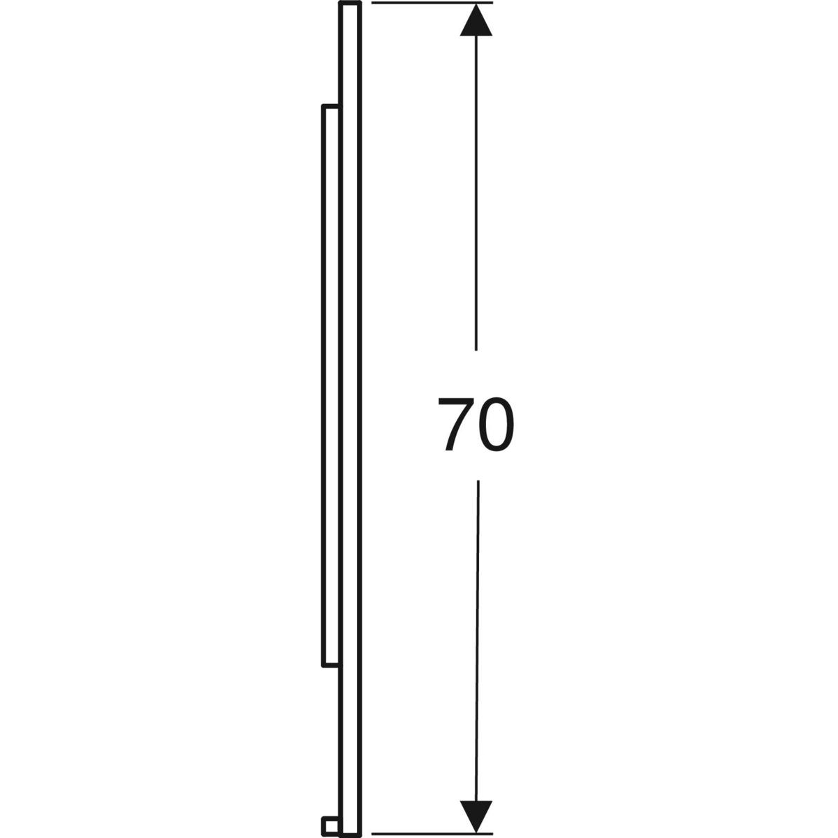 Geberit Option spiegel met verlichting en verwarming 60x70cm zwart