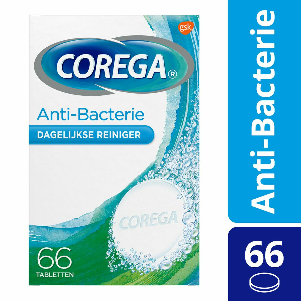 3x Corega Tabs Anti Bacterieel66 stuks