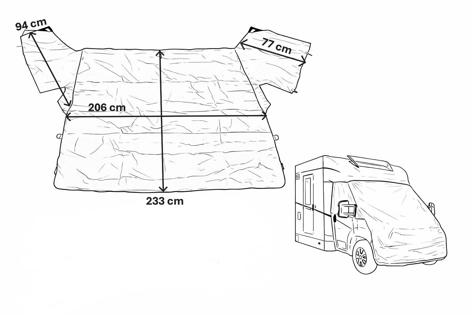 ProPlus Fiat Ducato nonwoven raamafdekking