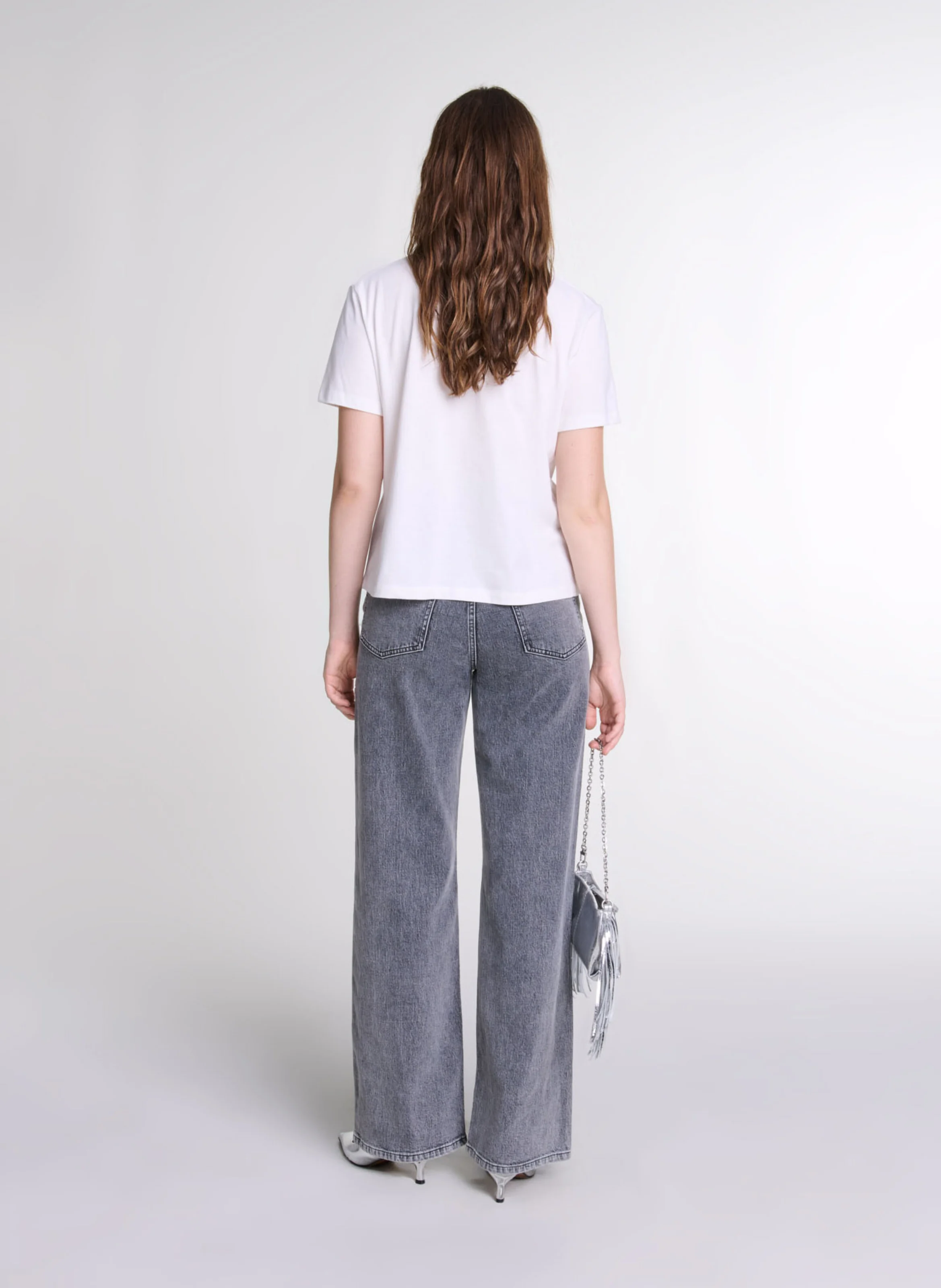 Tee-shirt col rond en coton | Blanc
