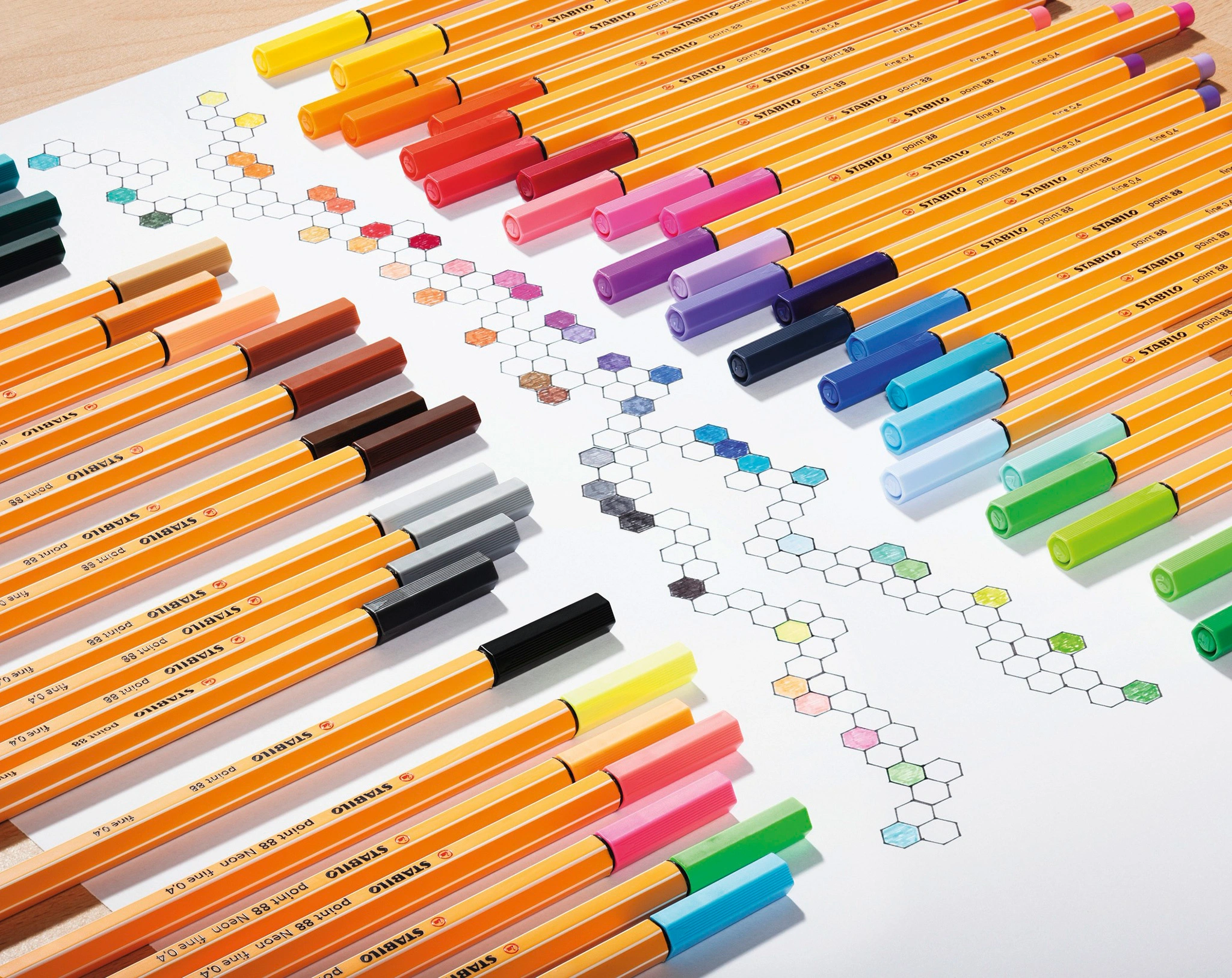 Fineliner STABILO® point 88 Zebrui 20er-Pack mit Neonfarben