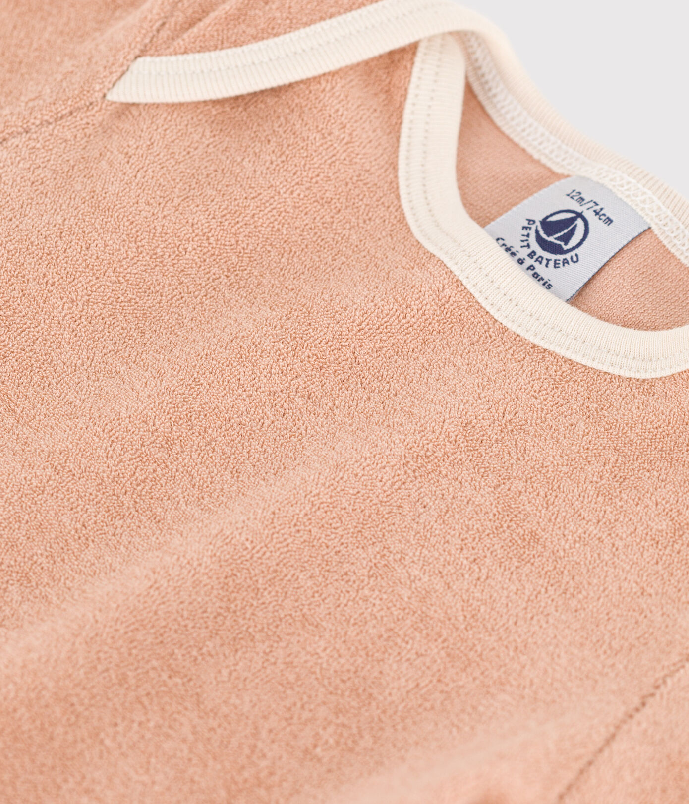 Tee-shirt manches courtes bébé en bouclette éponge