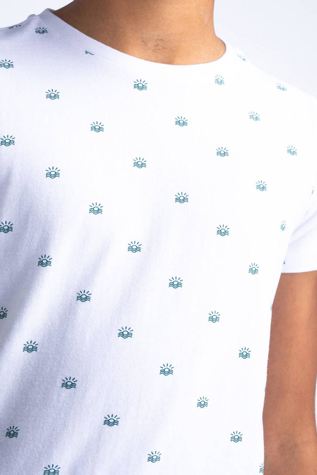 Petrol Industries T-shirt met all over print wit