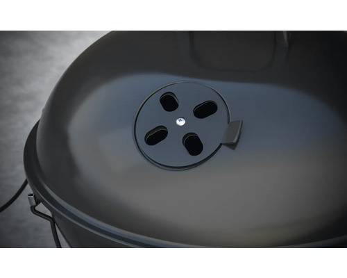 Tenneker® Houtskoolgrill Kettle Grill Black Moon Ø 58 cm Deksel Thermometer en Uitneembare Asbak Zwart