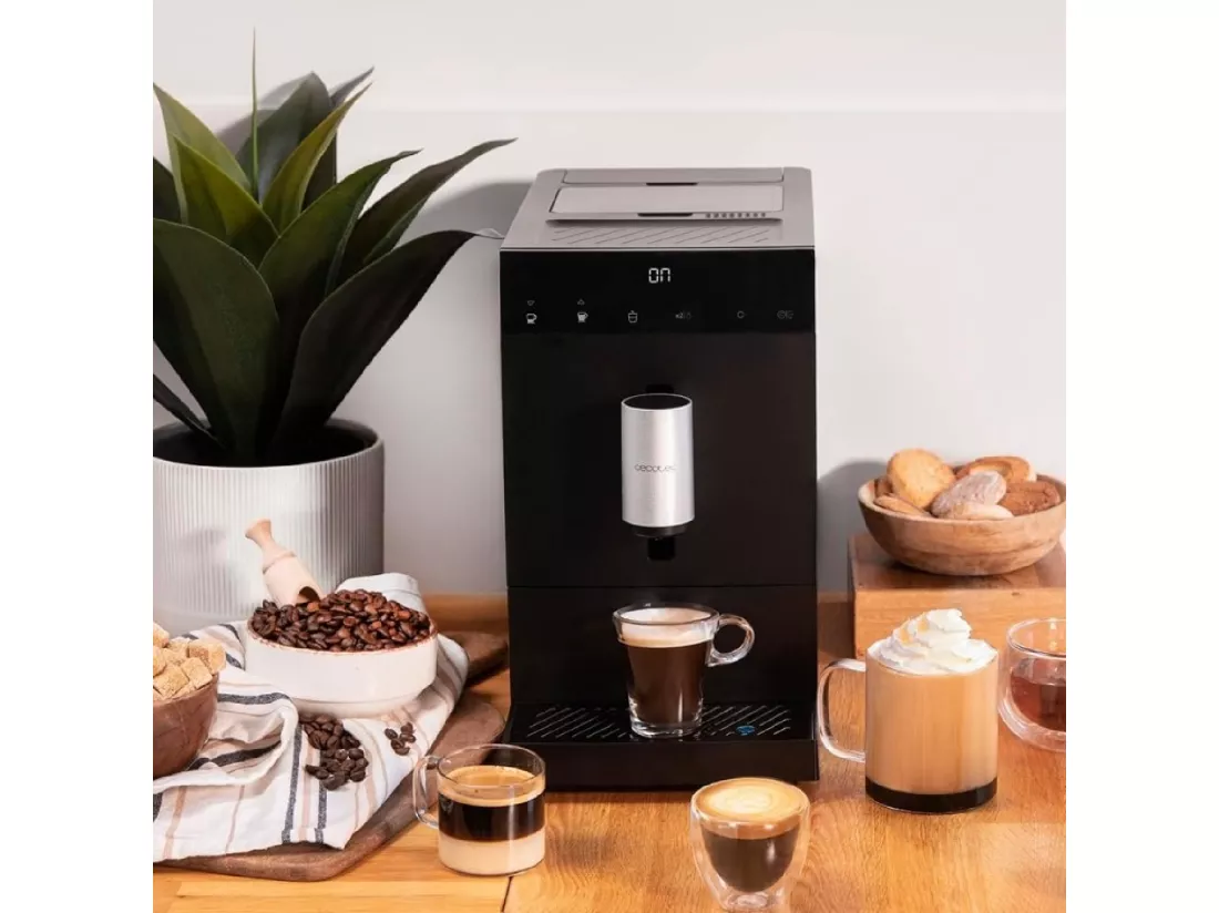 Cecotec Machine à café super automatique Power Matic-ccino Vaporissima. 1470 W, 19 bars, broyeur intégré, thermoblock, vaporisateur, capacité de 150 g de café en grain et 1,2 litres d'eau