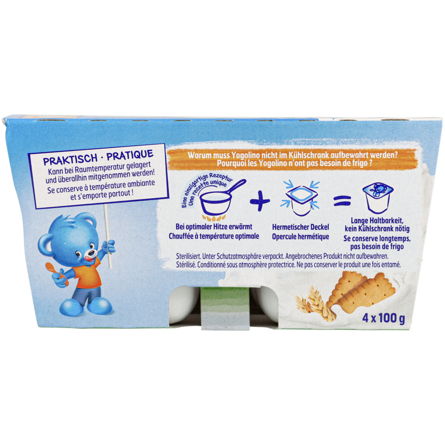Yogolino Biscuit, Milchdessert für Babys, nach 6 Monaten, 4 x 100 g