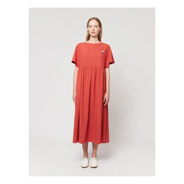 Bobo Choses Robe Loose Coton et Lin - Collection Femme  | Rouge
