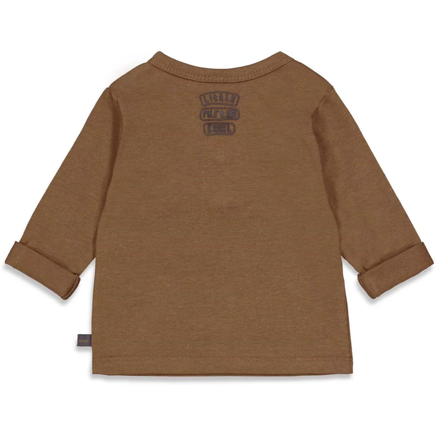 Feetje Langarmshirt Cool Adventure Bruinmelee