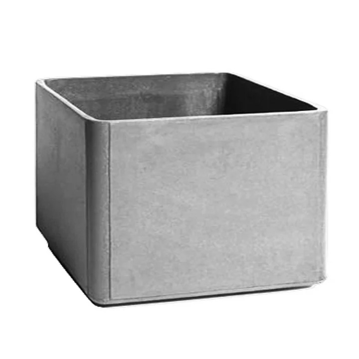 Eternit - Delta Pflanzgefäss 60 x 60 x 45 cm, grau / weiss