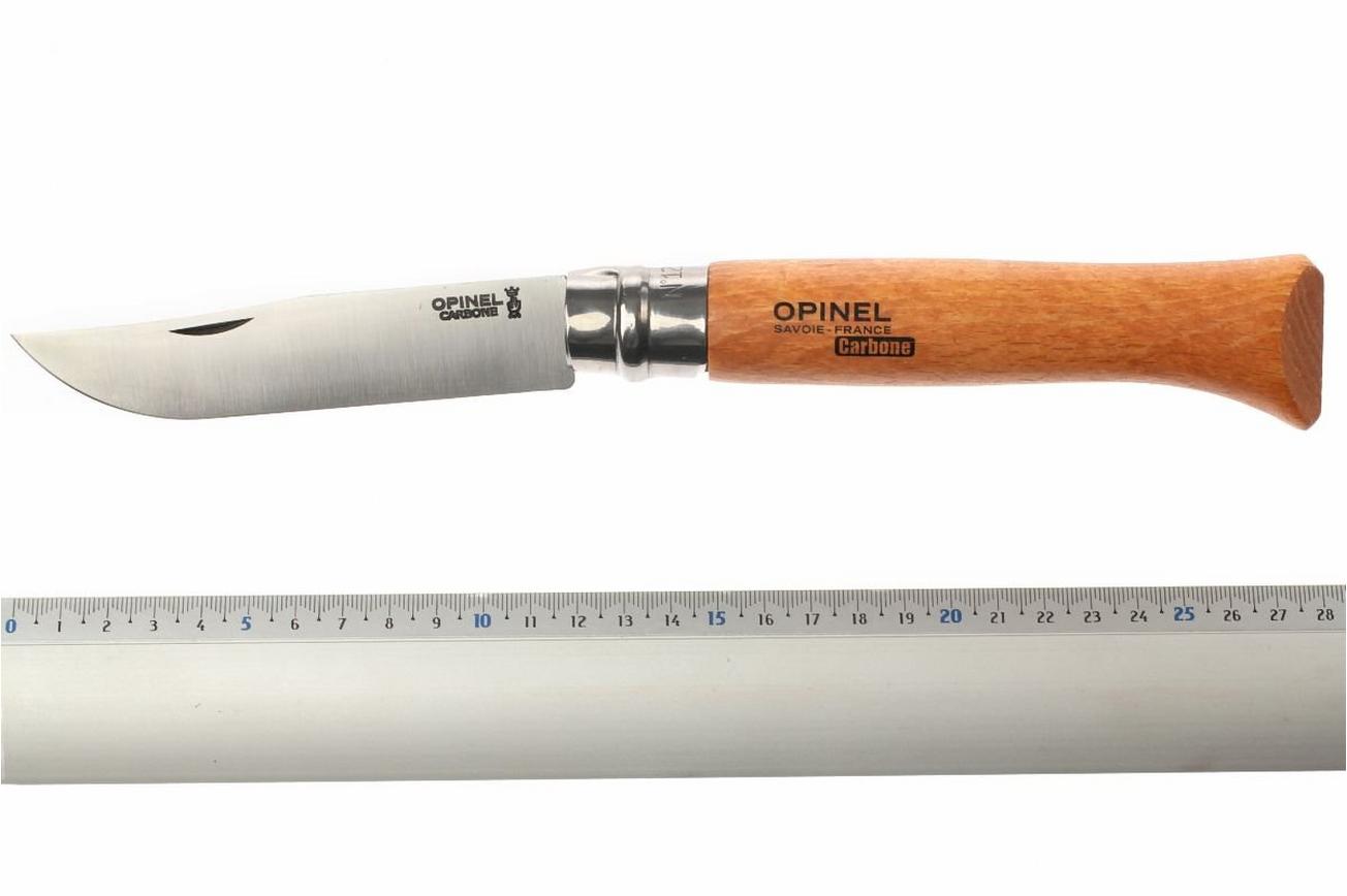 Opinel No. 12 zakmes Carbone, koolstofstaal