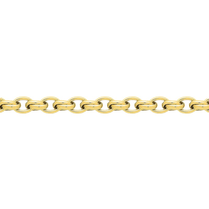 Bracelet Femme 18 cm - Fantaisie - Or 18 Carats - Largeur 9 mm