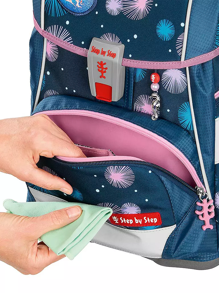 STEP BY STEP Schultaschen Set 6tlg - 2in1 Plus Mermaid Delia blau