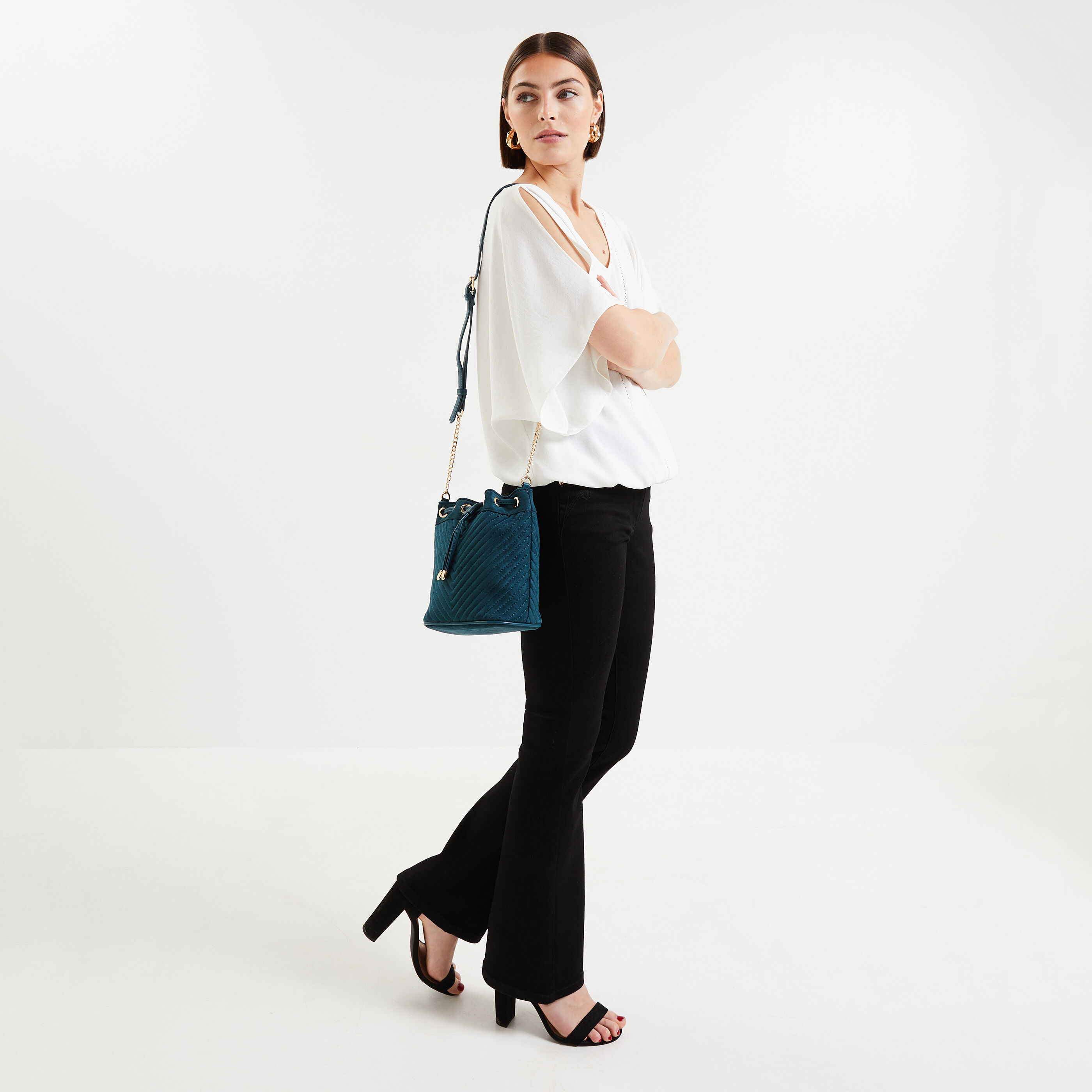 Blouse épaules ouvertes femme - ECRU