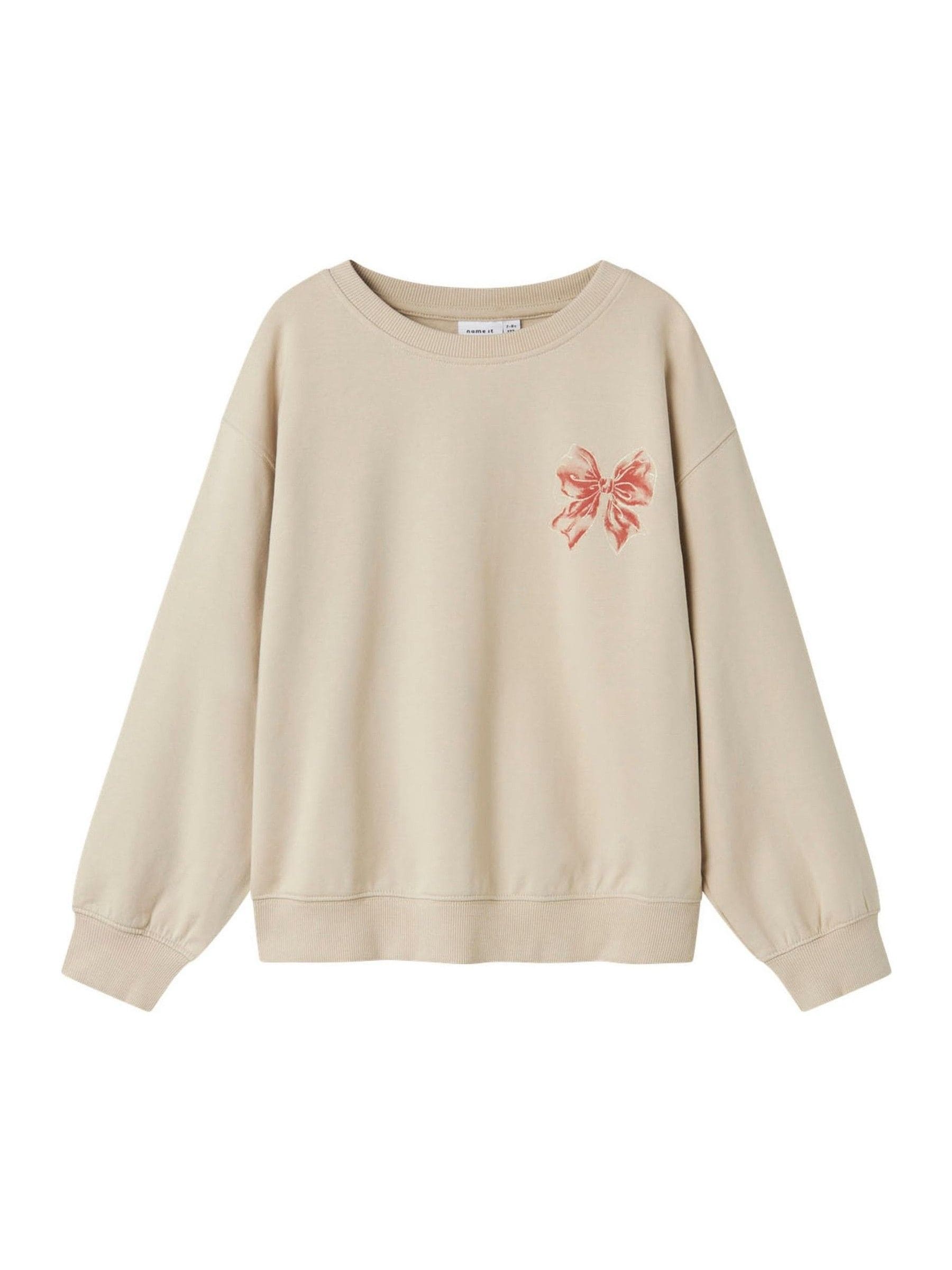 NAME IT - Kerstmis sweatshirt met strikdetail